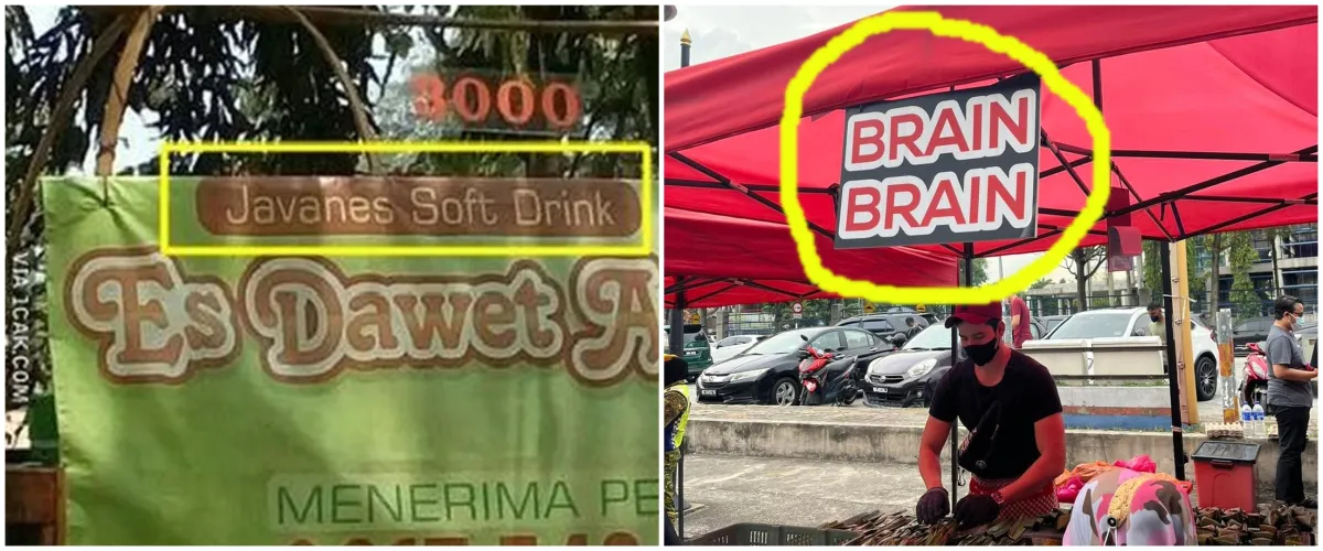 11 Spanduk lucu pedagang pakai Bahasa Inggris ini bikin ngakak