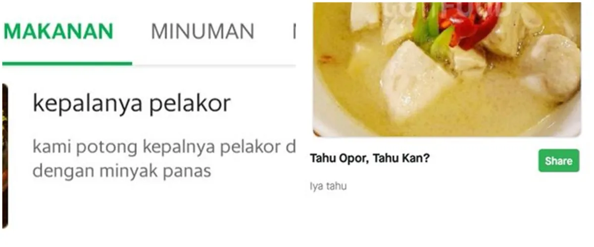 21 Nama makanan kocak di aplikasi ojek online ini bikin heran