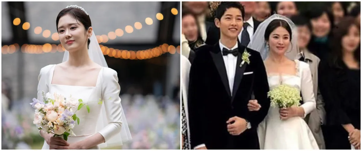 Punya model mirip, intip 9 beda gaun Song Hye-kyo dan Jang Na-ra