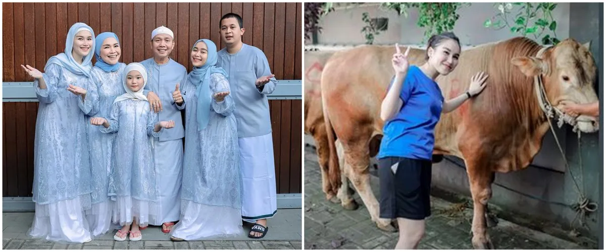 11 Momen Ayu Ting Ting rayakan Idul Adha, ikut jadi tim potong kurban