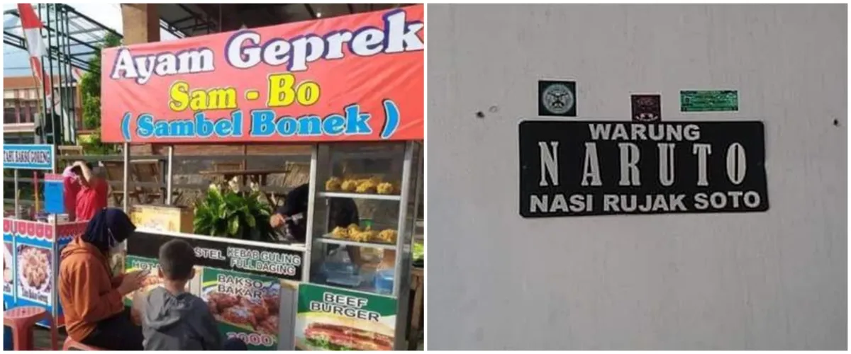 19 Singkatan nama warung unik ini bikin pembeli salah fokus