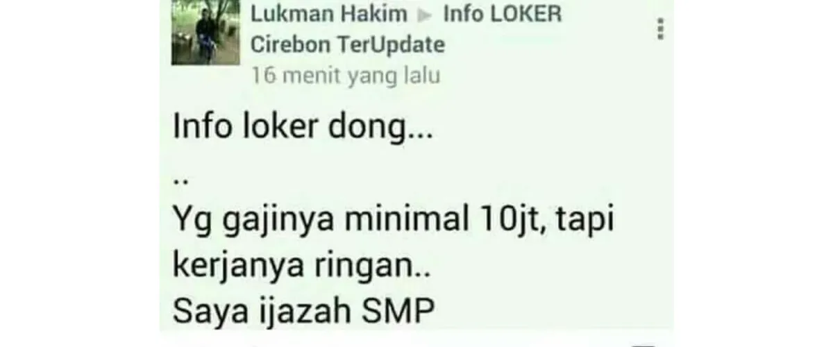 13 Status lucu orang nyari lowongan kerja ini banyak mau banget, dikira hidup gampang?