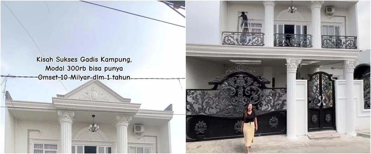 Anak kampung jualan baju modal Rp 300 ribu omset Rp 10 miliar kini punya rumah bak istana, 9 potretnya
