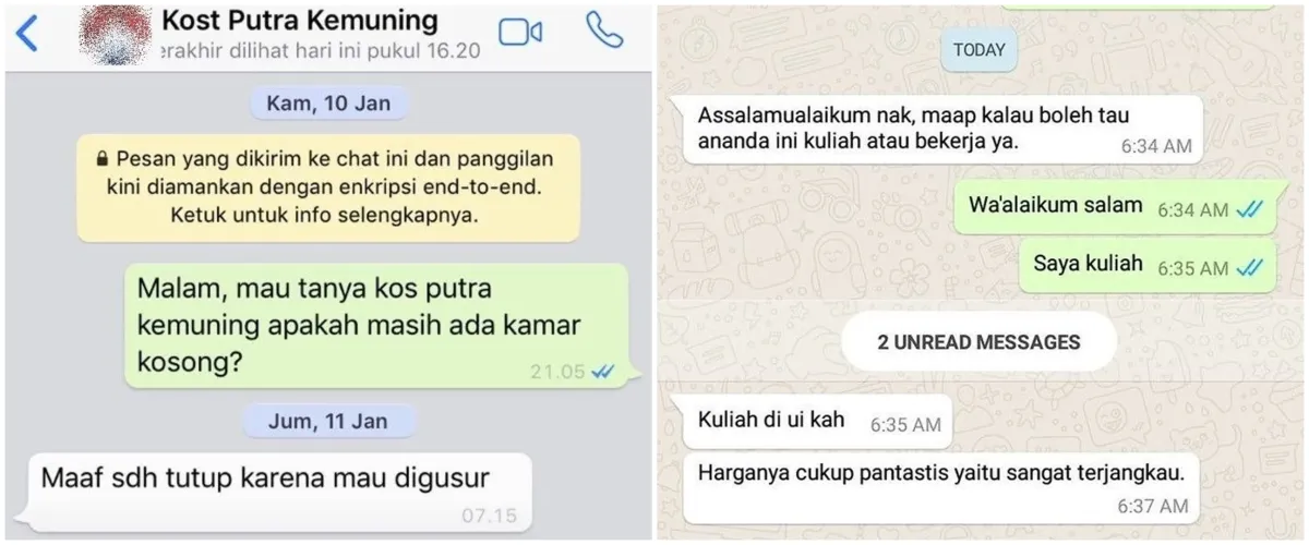 11 Chat lucu orang nyari kos ini bikin ngelus dada, auto nahan kesel bacanya
