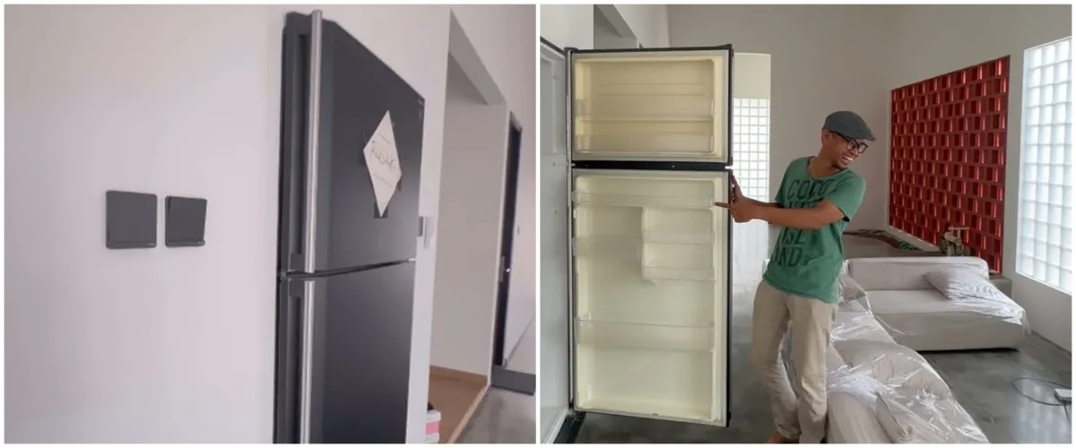 Kulkas rusak ini ternyata dalamnya bisa bikin kaget tamu main ke rumah, kreatif sekaligus absurd