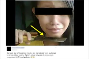 Ancaman ABG di Facebook karena diputus pacar ini semoga nggak benar
