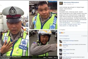 Pemotor ini mengaku dipukuli 3 polisi, duh kenapa ya?