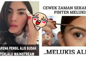 24 Meme kocak sindir wanita hobi melukis alis, awas bikin cewek sensi!