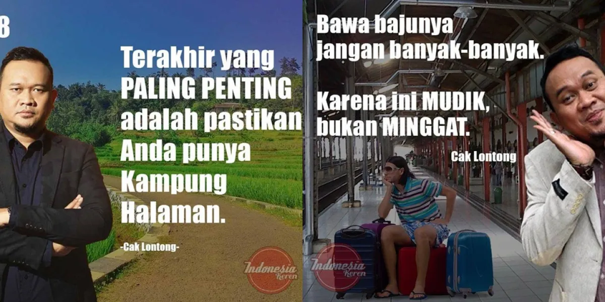 8 Meme tips mudik ala Cak Lontong ini bikin ngakak di jalan