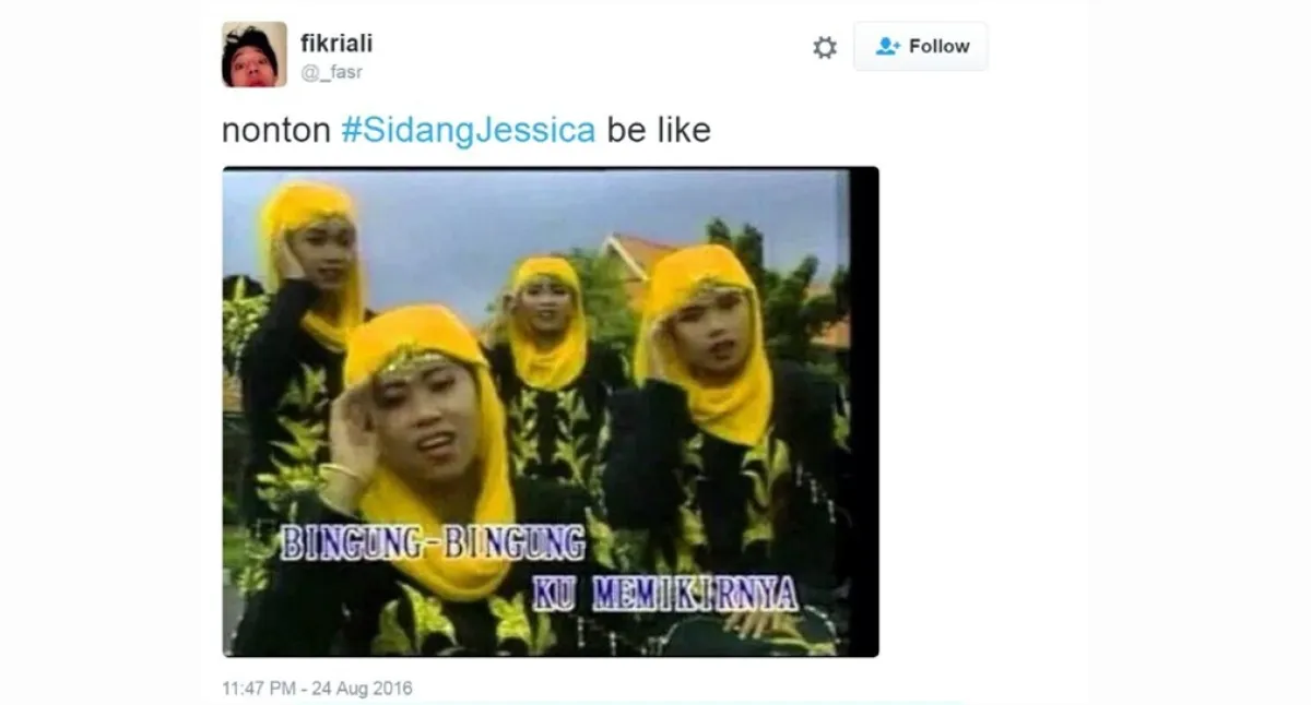 10 Sindiran netizen terhadap sidang Jessica yang bertele-tele