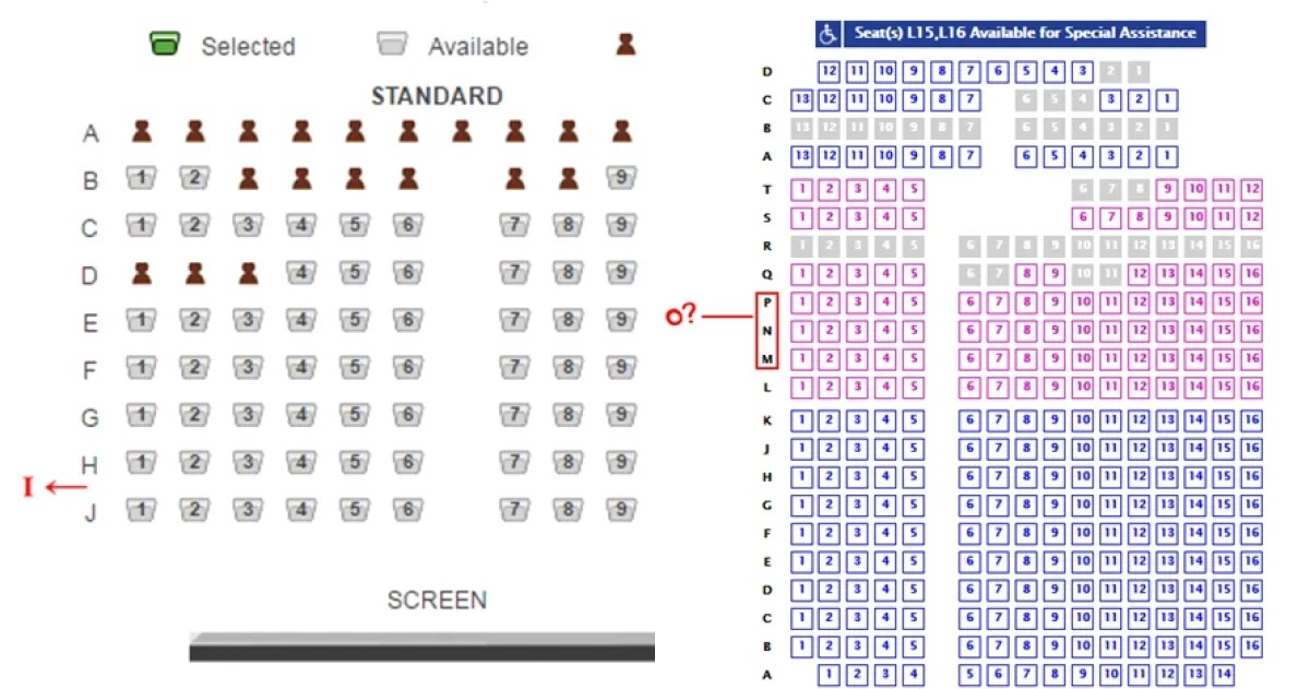 Ini penyebab kenapa deretan kursi di bioskop tak ada huruf 'I' dan 'O'