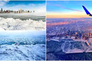 11 Foto kota Chicago saat beku karena salju, antara artistik & bencana