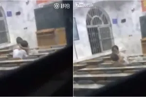 Bukannya belajar, sejoli ini malah berbuat mesum di dalam kelas