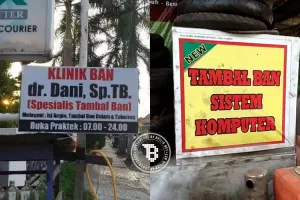 13 Potret tukang tambal ban ini lucu-lucu