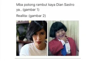 10 Meme 'rambut baru Dian Sastro' ini bikin ngakak sambil kibas poni