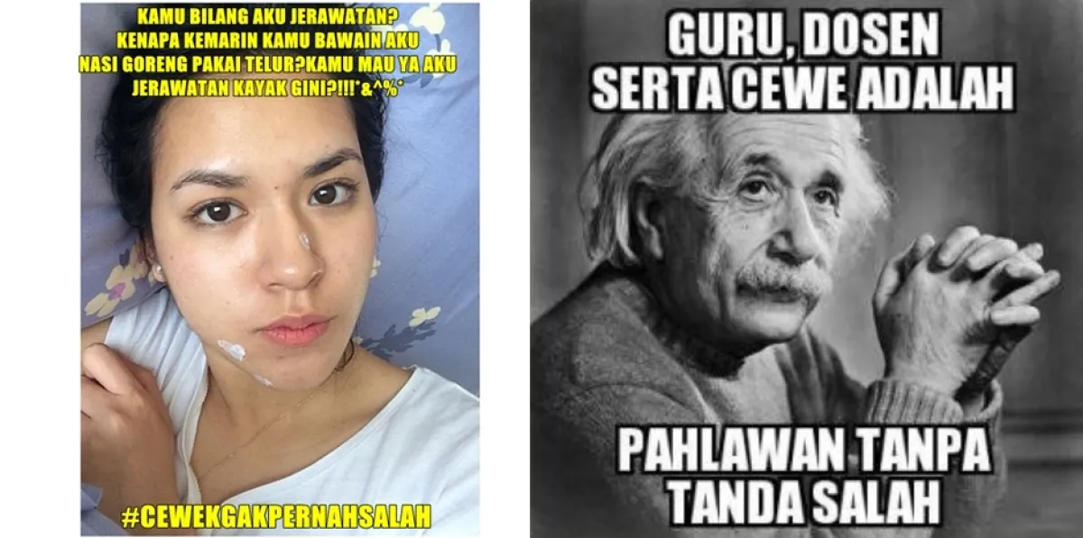 Cewek mana pernah salah, 10 meme kocak ini buktinya