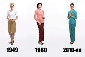 18 Transformasi seragam pramugari Garuda Indonesia, 1949 hingga kini