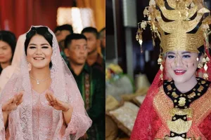 Beda gaya busana Kahiyang selama rangkaian prosesi pesta adat di Medan
