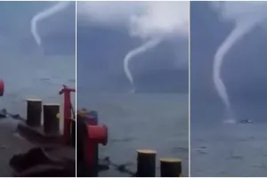 Mengerikan, amukan badai Dahlia terekam di perairan Selat Sunda