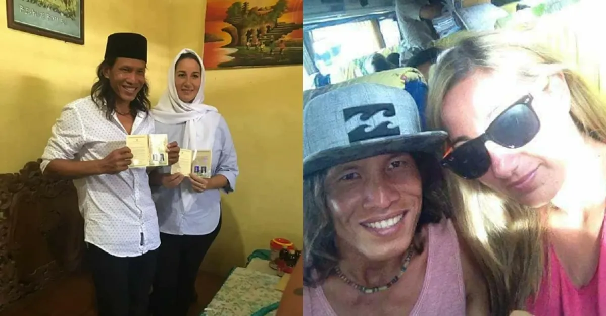 Nikahi bule cantik, pria Bojonegoro bikin geger kampung halamannya