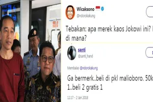Kaus Jokowi jadi bahan tebak-tebakan warganet, ada-ada aja