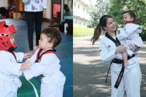 Baru usia 1 tahun, ini aksi anak Tya Ariestya saat berlatih taekwondo