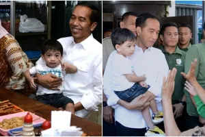 7 Momen hangat Jokowi dan Iriana bermain sama Jan Ethes