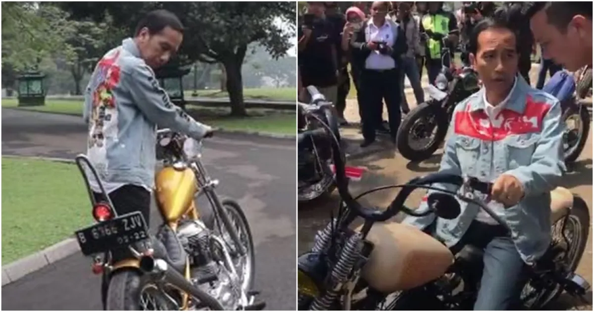 7 Potret Jokowi jajal aneka motor custom sebelum touring, weekend seru