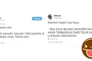 8 Cuitan 'macam-macam marbot' saat bangunin sahur ini kocak abis