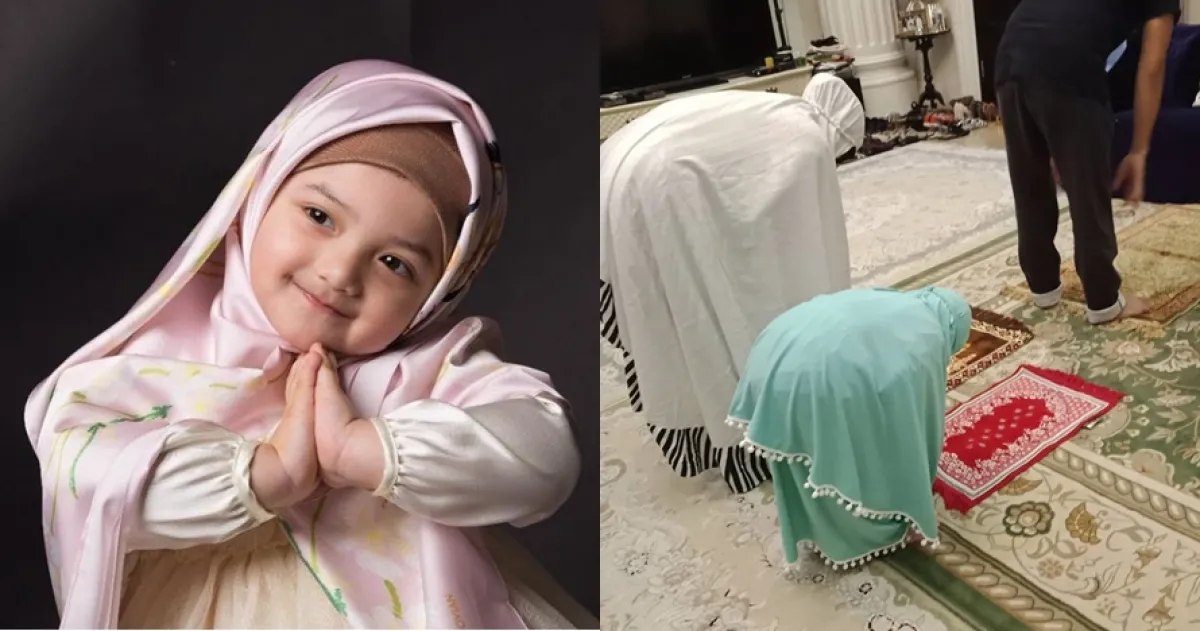 8 Momen Arsy Hermansyah belajar shalat & mengaji, anak solehah nih