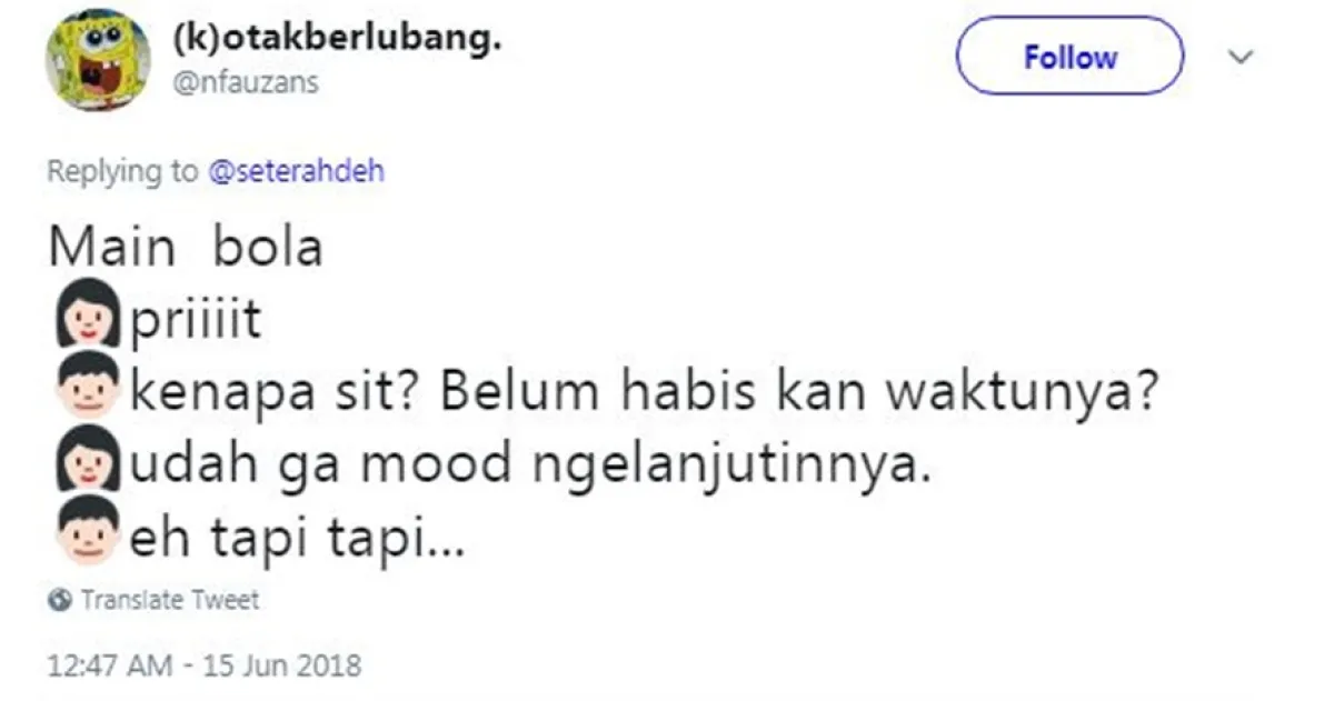 10 Cuitan 'kalau cewek jadi wasit' ini receh tapi kocak abis