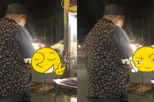 Antimainstream, cara pedagang ini bakar sate bikin ngakak tepuk jidat