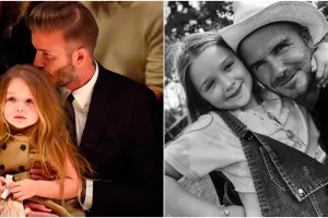 Momen langka David Beckham mencukur sendiri rambut putrinya