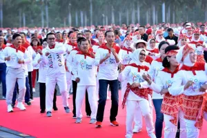 Pecahkan rekor dunia, begini 5 aksi Presiden Jokowi joget poco-poco