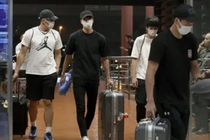 Begini sambutan warga saat 4 atlet bola basket Jepang tiba di bandara