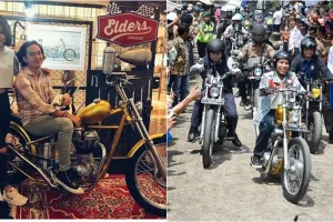 Adipati Dolken beli motor custom chopperland, sama persis punya Jokowi