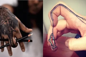 10 Tato di tangan ini unik banget, saat jari digerakkan seperti hidup