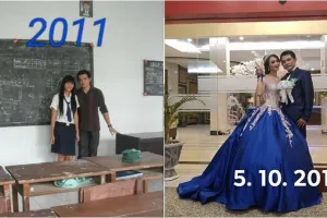 10 Potret mesra terbaru guru dan murid yang pacaran 7 tahun