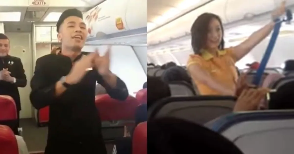 5 Kreativitas awak kabin di pesawat, dari menari hingga menyanyi