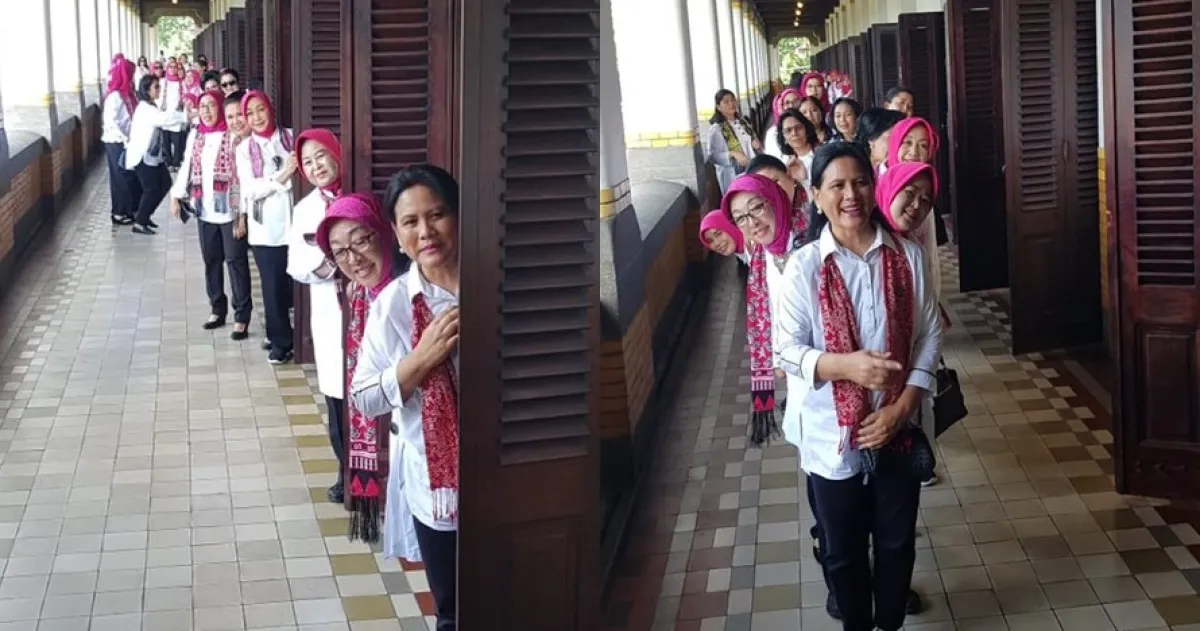 6 Potret seru Iriana Jokowi foto-foto di Lawang Sewu