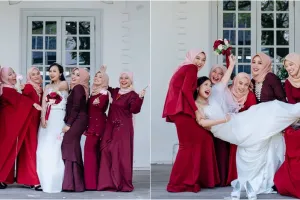 Potret bridesmaid ini bukti beda agama tak rusak persahabatan