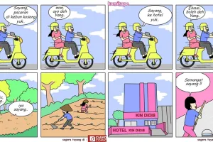 10 Komik strip lucu diajak jalan pacar ini bikin ketawa