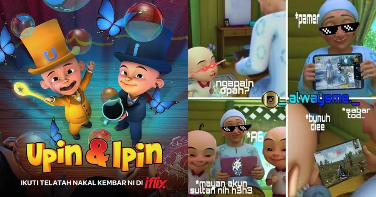 10 Komik strip lucu Upin Ipin main game ini bikin gemes