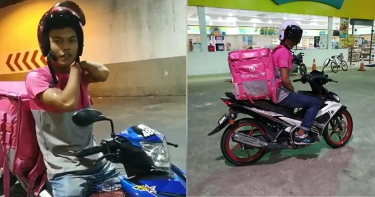 Perjuangan pengantar makanan difabel naik motor ini bikin salut