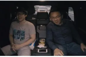 Momen lucu Ahok kaget lewat Simpang Semanggi yang dia bangun