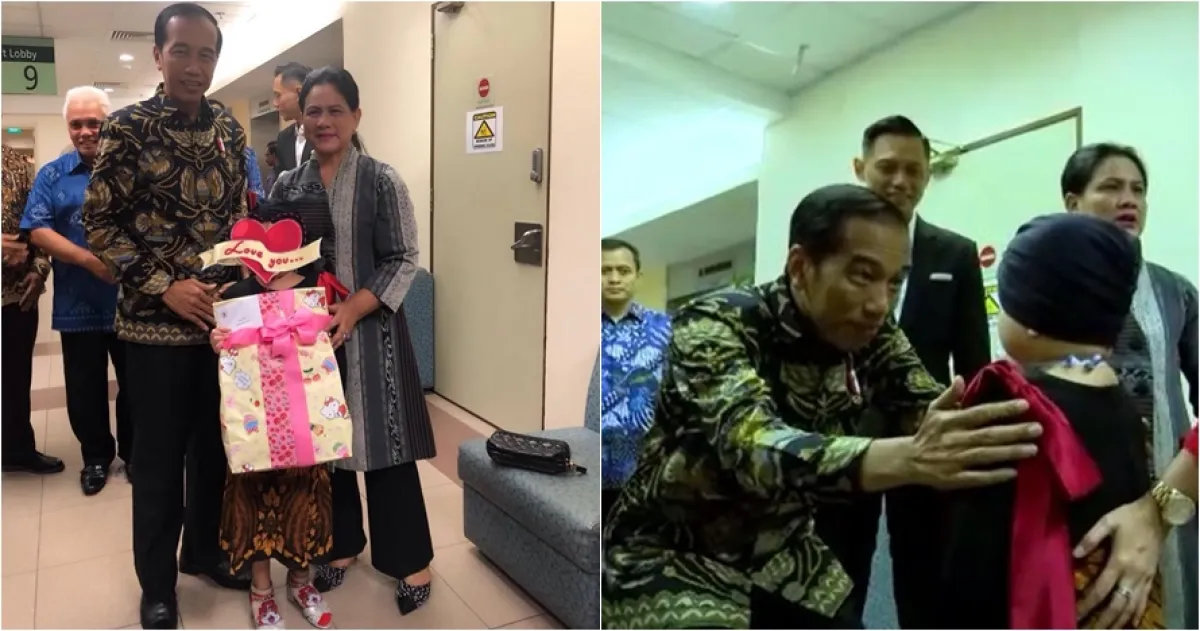 Video mengharukan Shakira anak Denada dijenguk Jokowi, bikin mewek