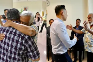 7 Momen hangat Xanana Gusmao jenguk Ani Yudhoyono di Singapura