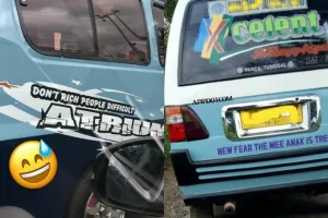 12 Tulisan bahasa Inggris di angkot ini bikin geleng kepala