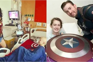 12 Momen haru pemeran superhero DC & Marvel hibur pasien anak