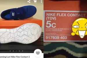 Beli di online shop, cowok ini dapat sepatu cuma muat di jempol